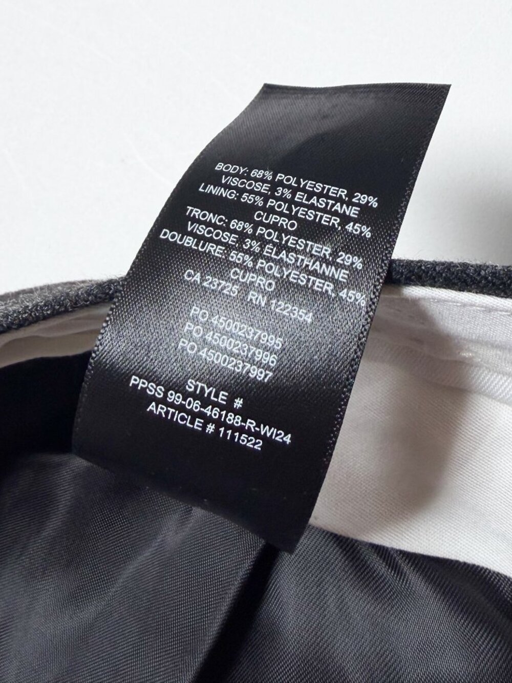 Aritzia The Effortless Pant (Re)fined Charcoal Grey Plaid Size 6 - Picture 4 of 7